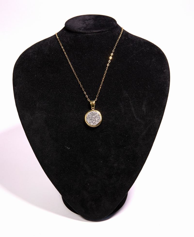 Pendente Tondo in Argento Dorato