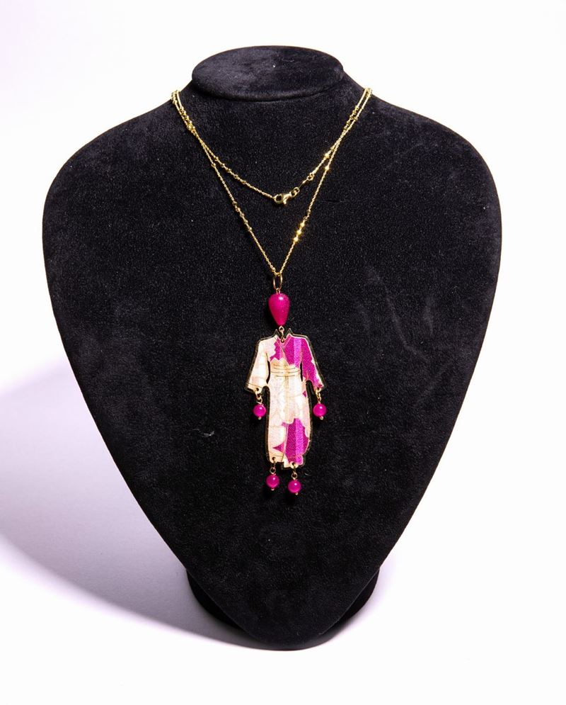 Lebole,collana con Pendente in Argento