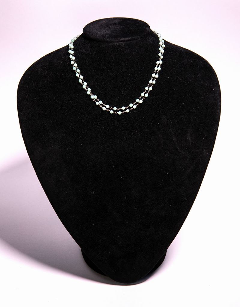 Collana in Argento e Calcedonio