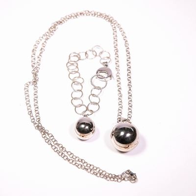 Collana e Bracciale in Argento con Sfere