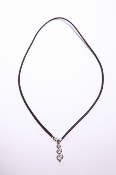 Pendente in Argento con Tre Zirconi