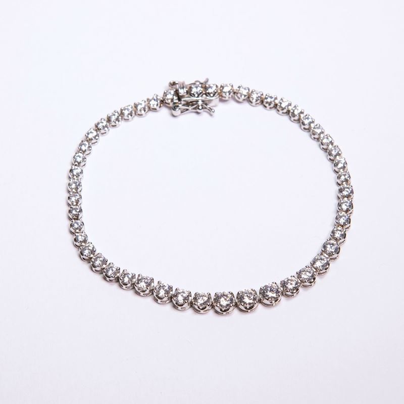 Bracciale Tennis in Argento e Zirconi