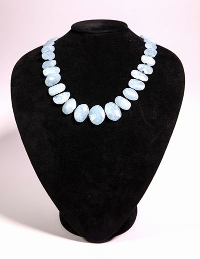 Collana in Milky Acquemarine e Argento