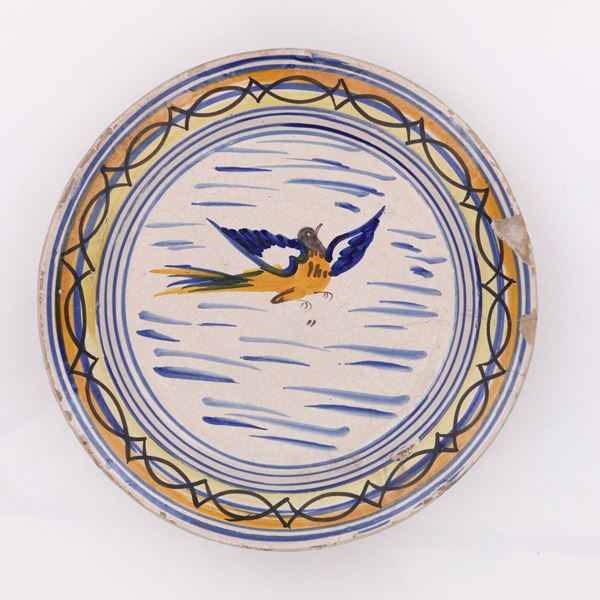 Antico fangotto in ceramica di Caltagirone