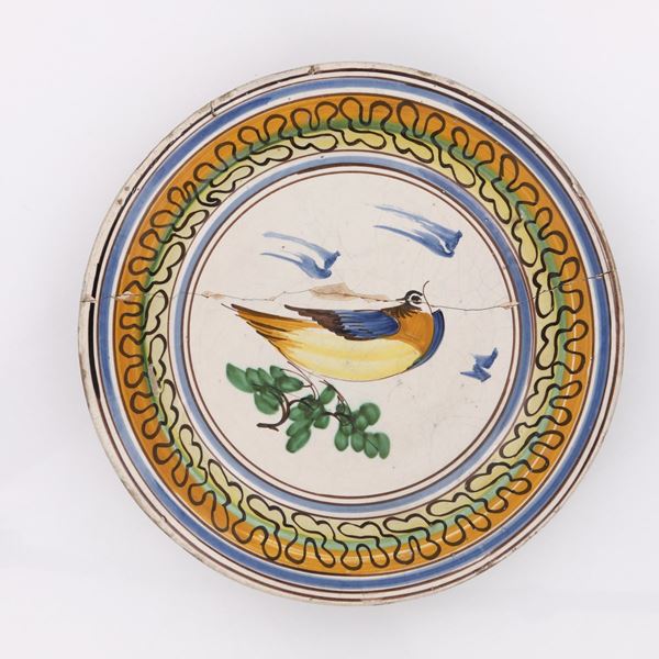Antico fangotto in ceramica di Caltagirone