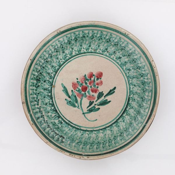Antico fangotto in ceramica di Caltagirone