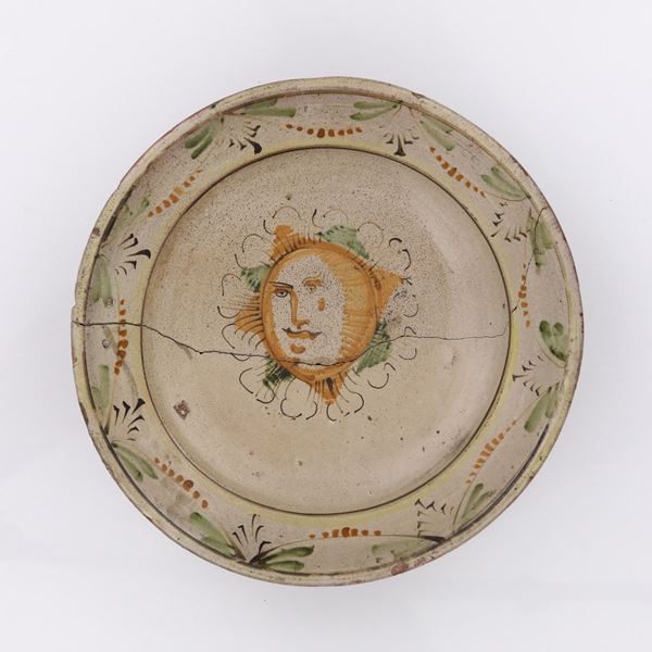 Antico e grande lemmo in ceramica di Caltagirone