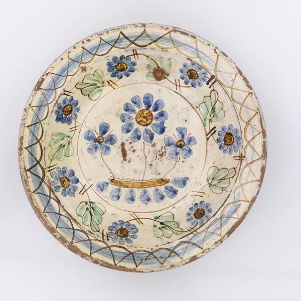 Antico fangotto in ceramica di Caltagirone