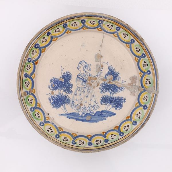 Antico fangotto in ceramica di Caltagirone