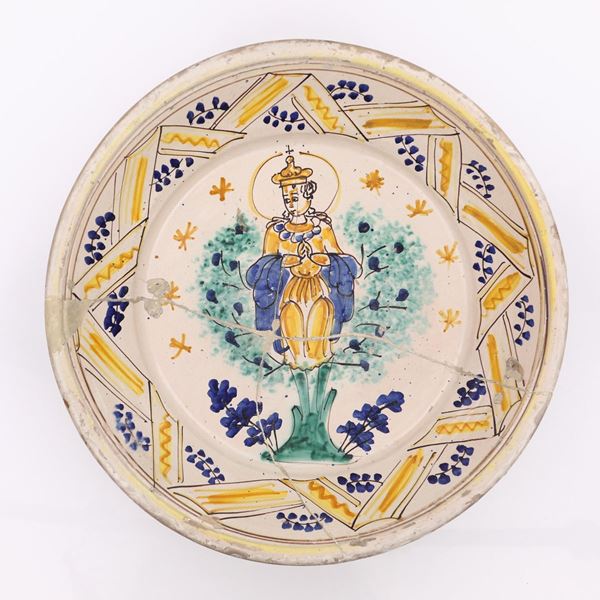 Antico fangotto in ceramica di Caltagirone