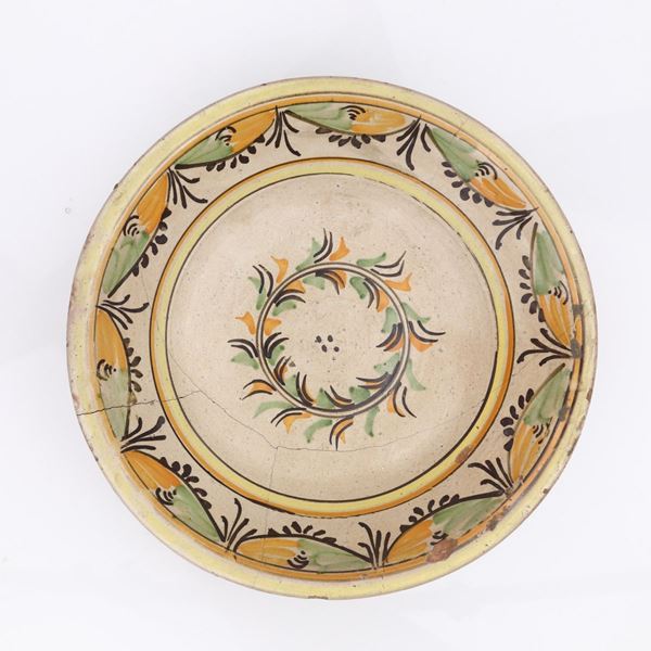 Grande ciotola in ceramica di Caltagirone