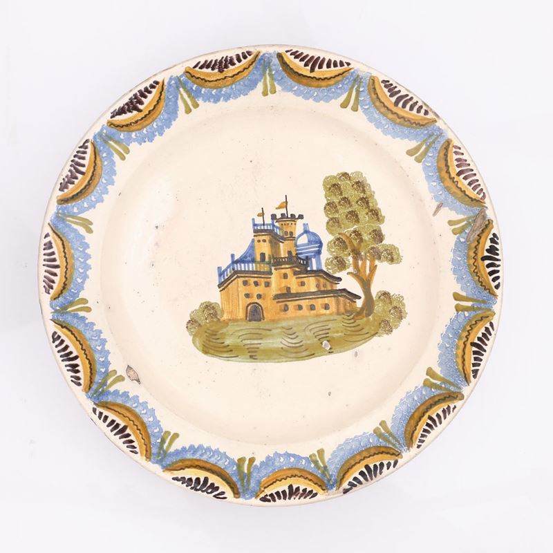 Antica e Grande Ciotola in Ceramica di Caltagirone
