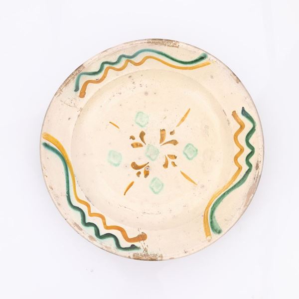 Antico fangotto in ceramica di Caltagirone