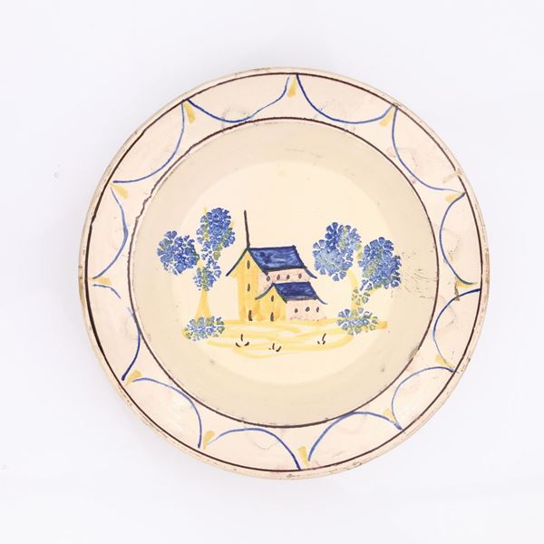 Antico fangotto in ceramica di Caltagirone