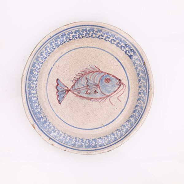 Antico fangotto in ceramica di Caltagirone