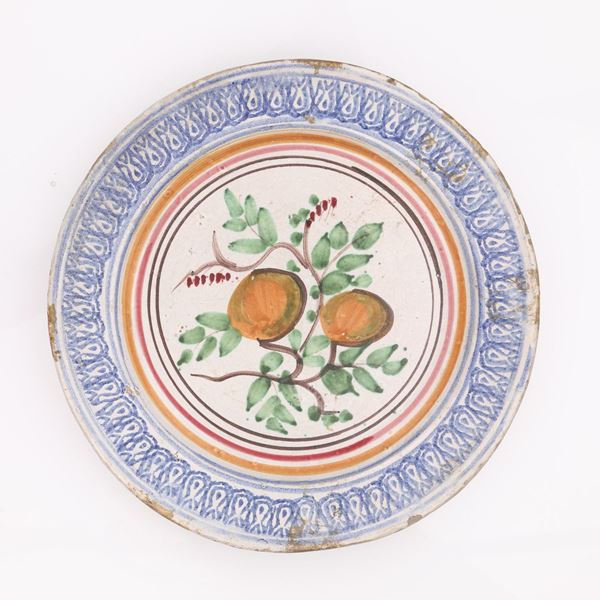 Antico fangotto in ceramica di Caltagirone