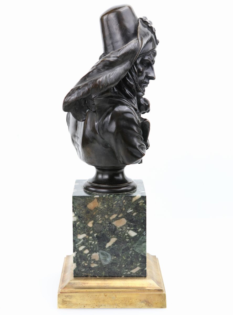 Busto di Napoleone Bonaparte in Bronzo Brunito, Francia, XIX Secolo