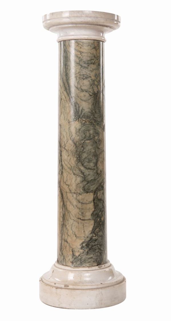 Piedistallo a colonna in marmo, fine del XIX secolo  - Asta Fine Antiques  - Importanti Arredi Dipinti Antichi e del XIX Secolo. - Casa d'Aste Arcadia