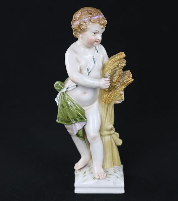 Figura in porcellana policroma, Berlino, XIX secolo