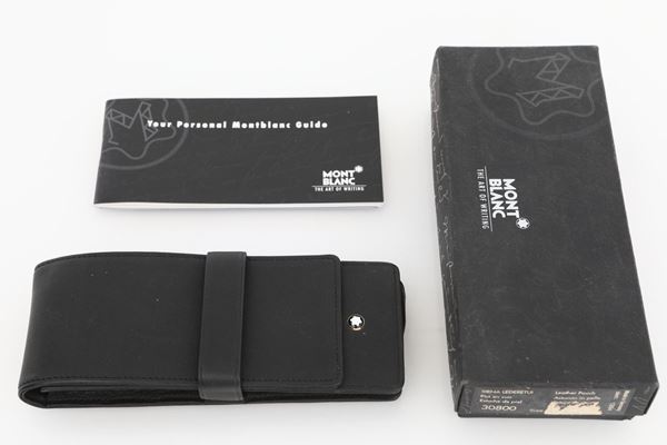 Montblanc, astuccio porta penne in pelle