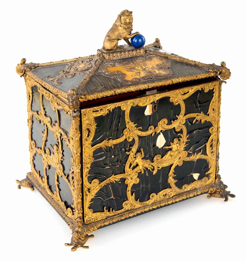 Scrigno in Vernis Martin e Bronzo, XVIII/XIX Secolo