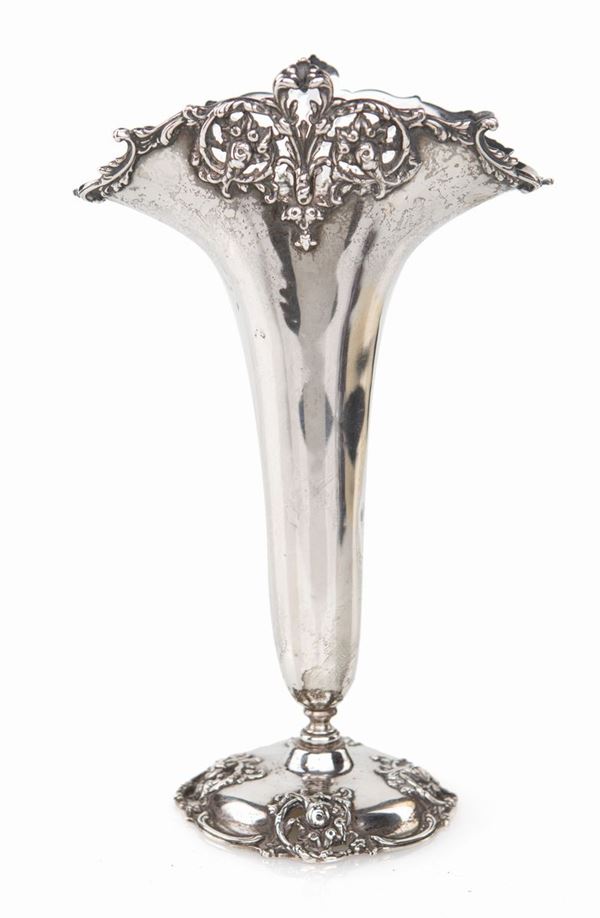 Vaso unifleur in argento sterling
