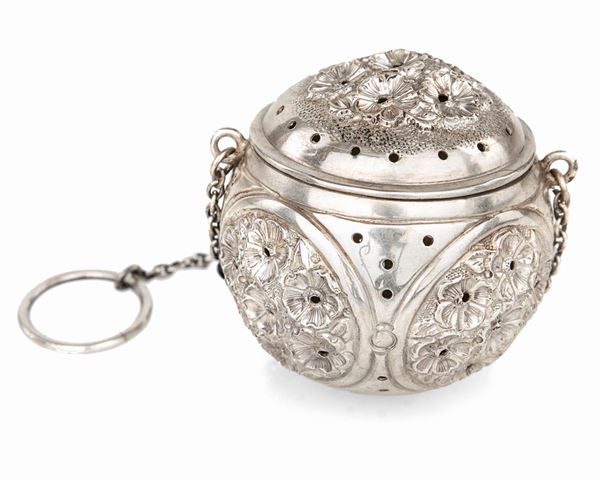 Infusore da t&#232; in argento sterling, New York, argentiere Theodore B. Starr