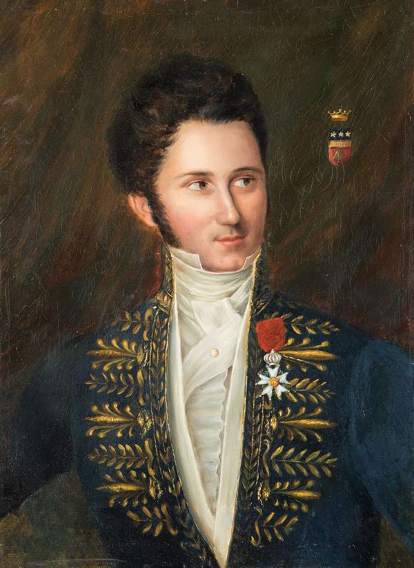Pittore del XVIII secolo - Ritratto di giovane nobile Cavaliere dell'Ordine di Malta