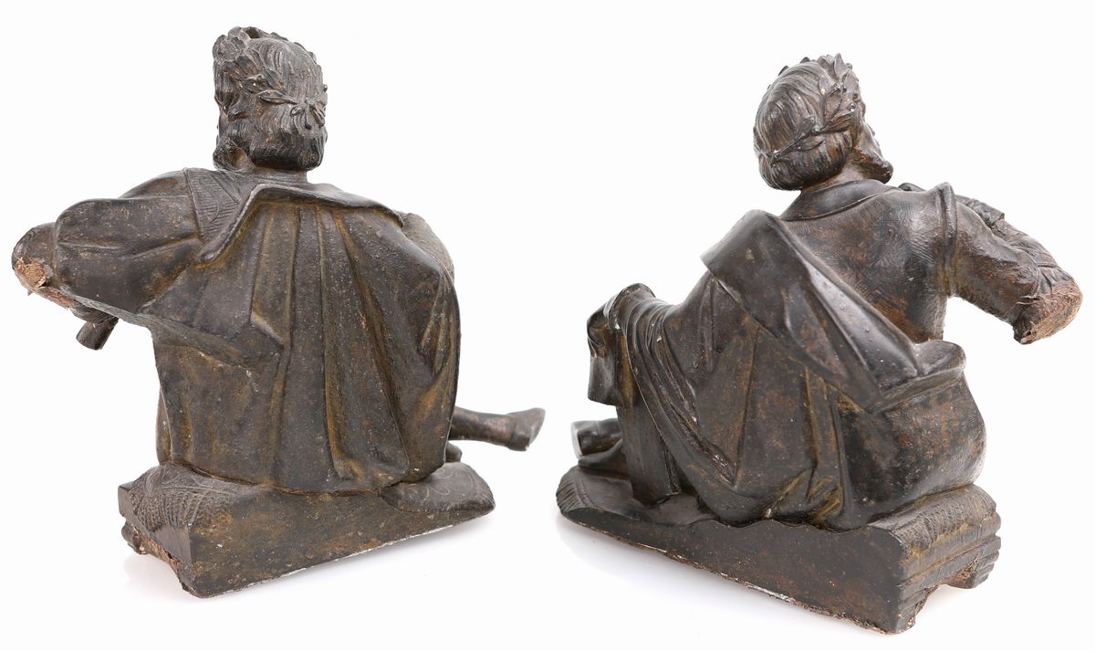 Due Sculture Fermalibri in Lega Metallica