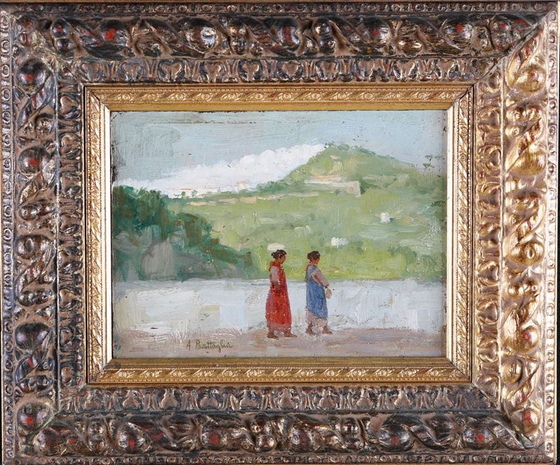 Alessandro Battaglia - Paesaggio con Figure