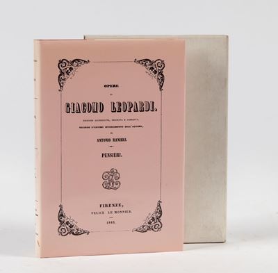 Ristampa Anastatica, Opere di Giacomo Leopardi. Pensieri