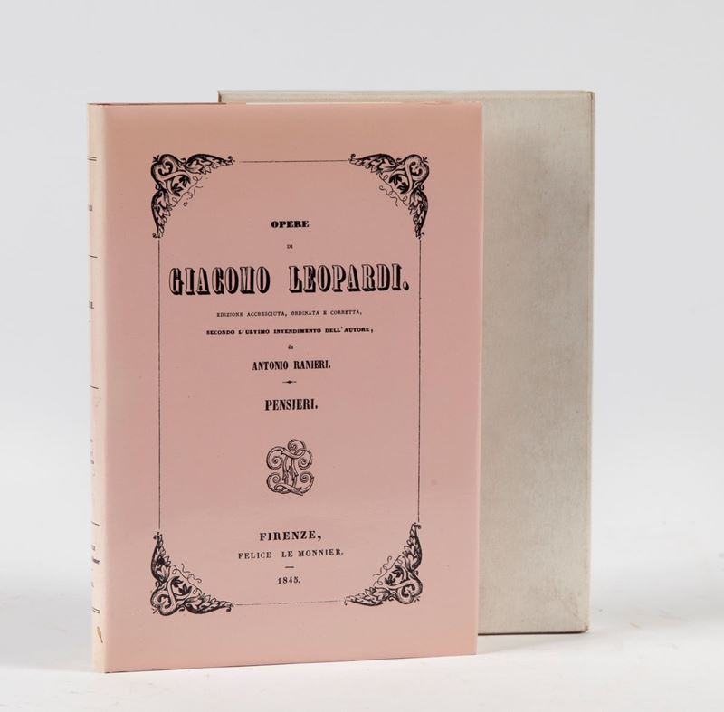 Ristampa Anastatica, Opere di Giacomo Leopardi. Pensieri