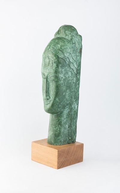 Scultura in Bronzo CM 8,5x9x41 CM, Firmato Modigliani h.C.