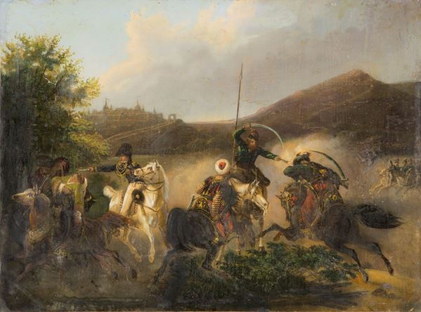Scuola francese del  XIX secolo - Campo di battaglia