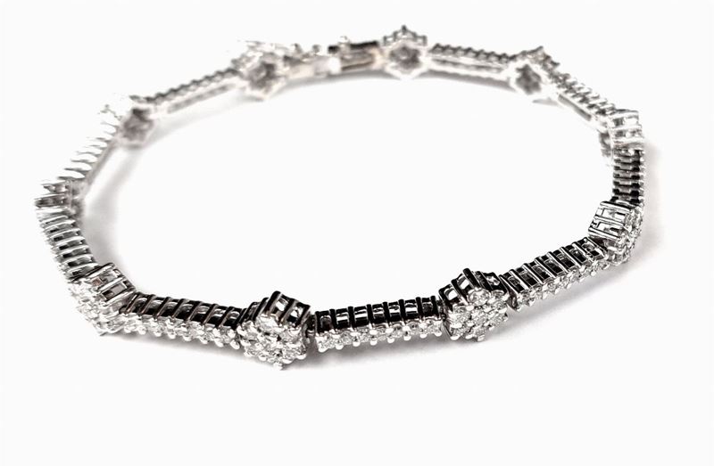 Bracciale Tennis in Oro e Brillanti