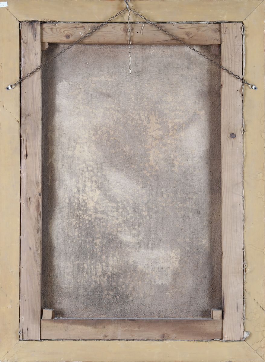 Scuola Francese del XIX Secolo - Ritratto di Gentildonna con Fiori