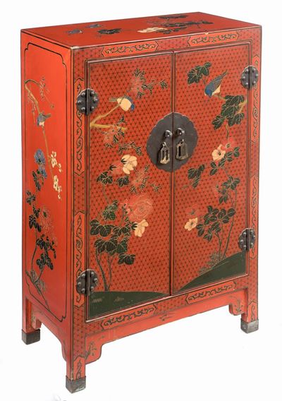 Mobile in Legno Laccato Rosso, Cina