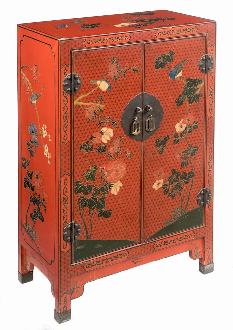 Mobile in Legno Laccato Rosso, Cina