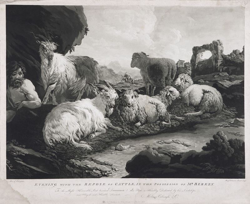 Mary Catherine Prestel - Capre e Pecore in un Paesaggio Arcadico, 1794