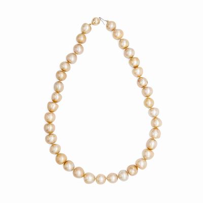 Collana di Perle Golden South Sea Chiusura in Oro