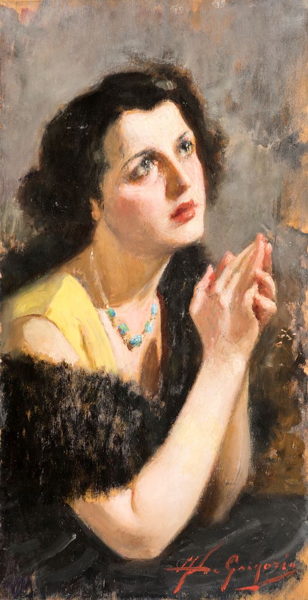Francesco De Gregorio - Donna in atto di preghiera