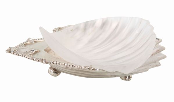 Portasapone in argento 925 a forma di conchiglia, Londra 1796