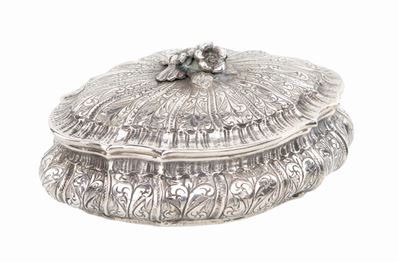Portagioie in Argento Cesellato D'epoca Liberty