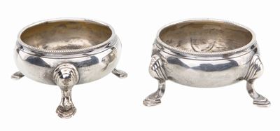 Coppia di Saliere in Argento 925, Londra 1776