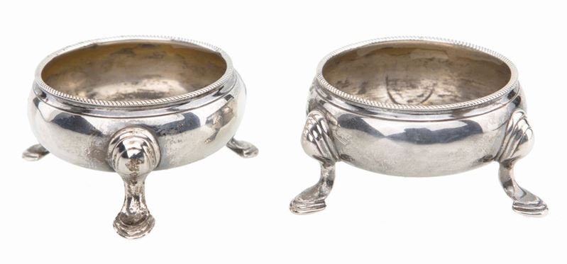 Coppia di Saliere in Argento 925, Londra 1776