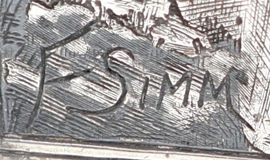 Antica Scatola Rettangolare Rivestita in Argento, Francia