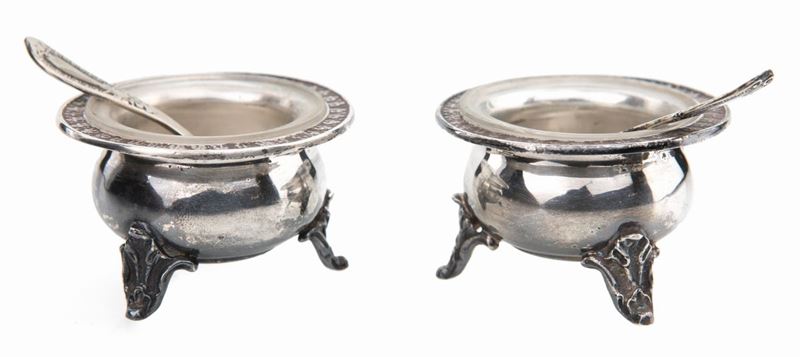 Coppia di Saliere in Argento