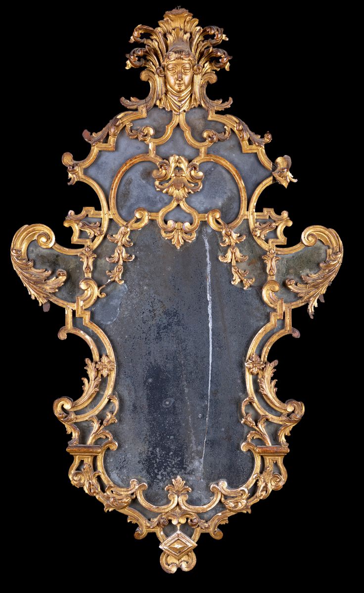 Coppia di Specchiere in Legno Dorato, XVIII Secolo
