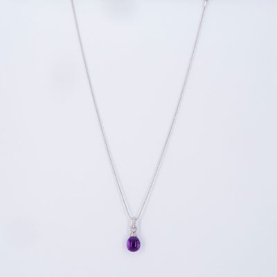 Chantecler, Pendente con Ametista a Goccia e Brillanti