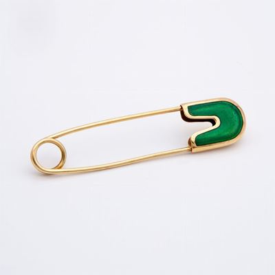 Spilla da Balia con Smalto Verde